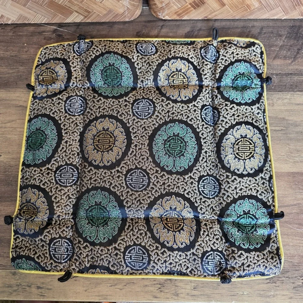 Fabric Valet Tray Set Black Gold Green Catch All Home Decor Metallic